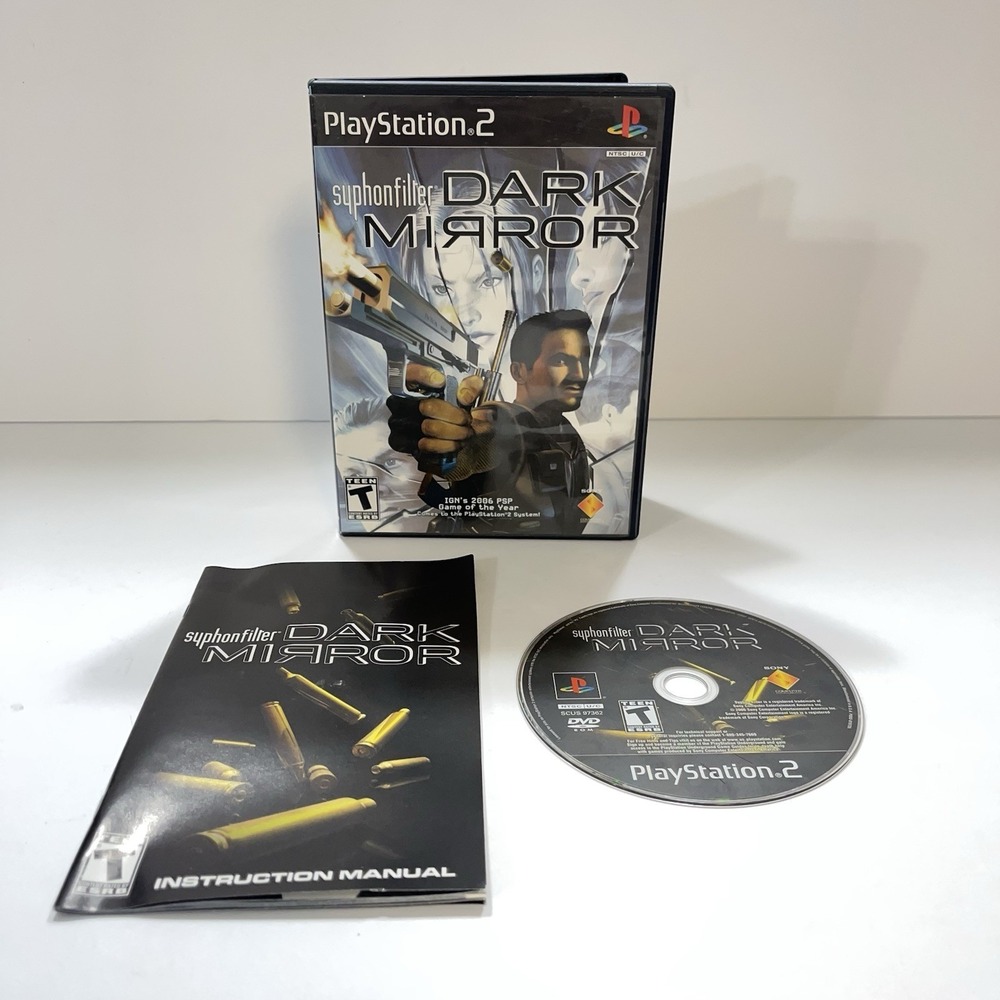 PS2 Syphon Filter Dark Mirror PlayStation 2, 2007 COMPLETE CIB With Manual